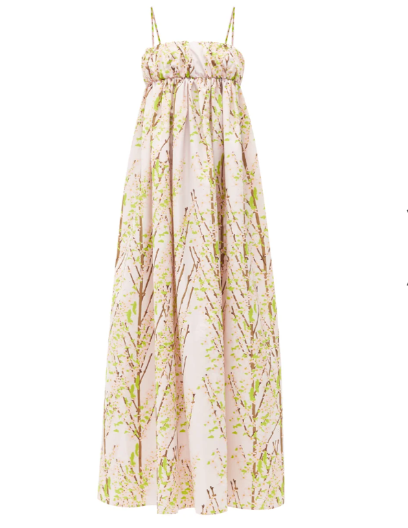 Brigit floral-print taffeta maxi dress